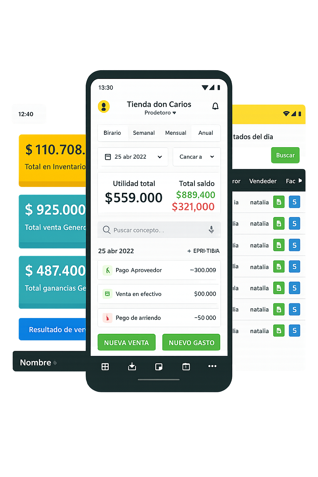 Vista previa de la app CuarentaF